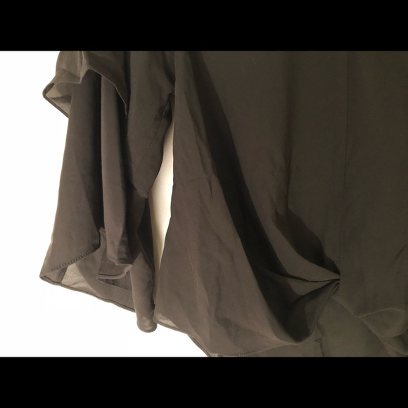 NWOT Need Supply Black Ruffle Sleeve Blouse - Picture 4 of 5